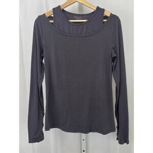 ATHLETA Essence Groove Top Layered Look Long Sleeve Dusty Purple Size S